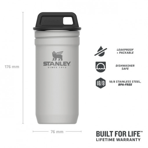 Set Stanley Butelca + 4 pahare Adventure The Nesting Shot Glass Set Polar - 10-01705-037 3
