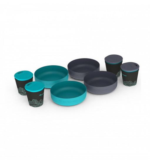 Set vase camping pentru 4 persoane Sea To Summit Delta Light Camp Set 4.4 Pacific Blue / Grey - OUTMA.ADLTSET4 4