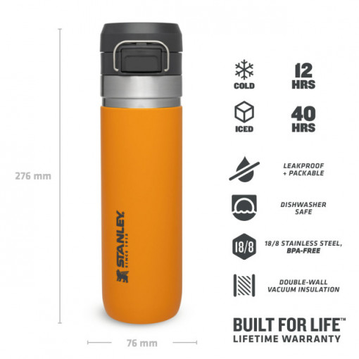 Sticla Apa Stanley The Quick Flip Water Bottle Saffron 0.7L - 10-09149-032 3