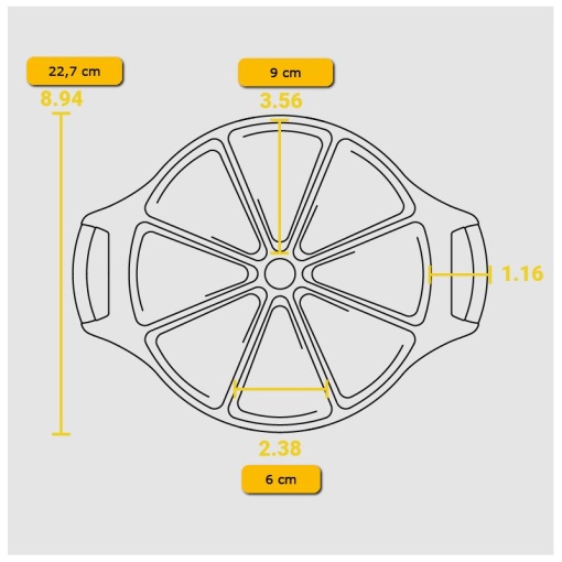 Tava rotunda din fonta cu 8 triunghiuri pentru tarta Lodge 22,7 cm - L-BW8WP - Img 10
