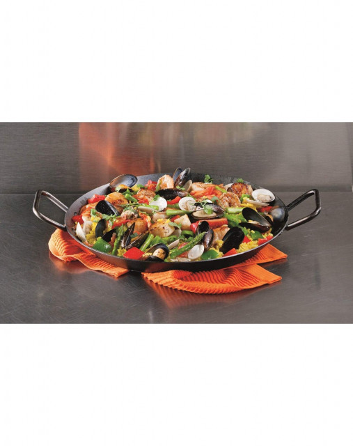 Tigaie adanca rotunda din otel carbon cu manere Lodge 38 cm L-CRS15 2