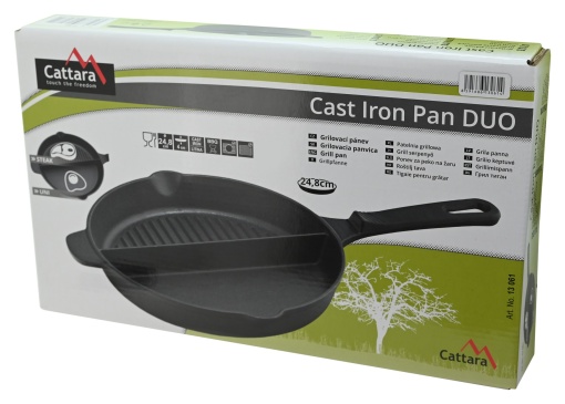 Tigaie fonta Cattara, 25cm, doua compartimente, neteda si grill - TT13061 - Img 5