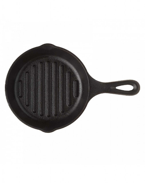 Tigaie grill adanca rotunda din fonta cu maner Lodge 16,5 cm L-3GP 2