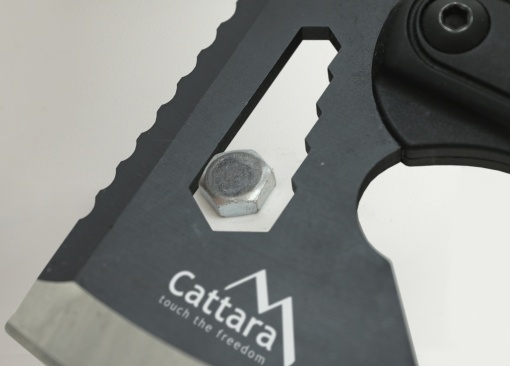 Topor multifunctional Cattara, solid, negru, 27cm, ciocan, cheie universala, amnar, teaca plastic - TT13265 - Img 6