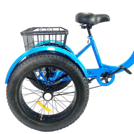 Tricicletă adulți BR Pro2025, 20", 7 viteze, frâne pe disc, cadru din oțel 15", albastru - Img 9