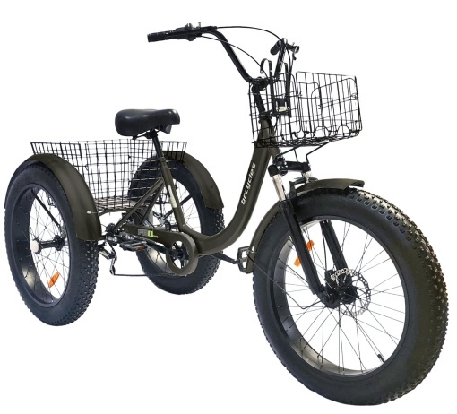 Tricicletă adulți BR Pro2025, 24", 7 viteze, frâne pe disc, cadru din oțel 15", negru - Img 2