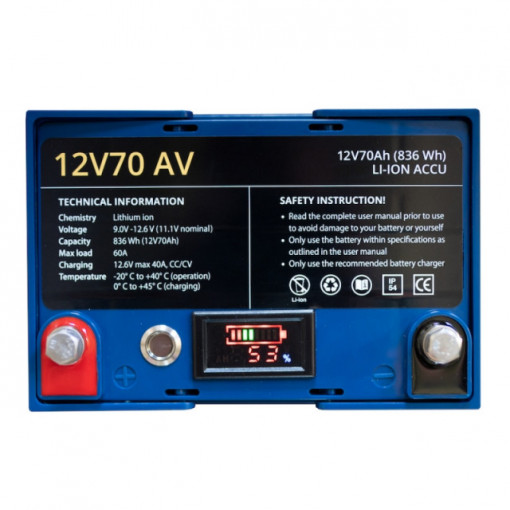 Acumulator Rebelcell Baterie Li Ion 12V/70Ah - RB12V70A 2