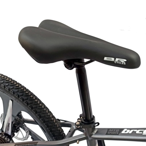 Bicicleta BR Tornado 24", 21 viteze, frane pe disc, cadru din aluminiu 13", manete secventiale, gri - Img 4
