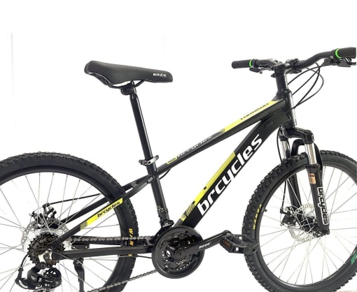 Bicicleta BR Tornado 24", 21 viteze, frane pe disc, cadru din aluminiu 13", manete secventiale, negru - Img 4