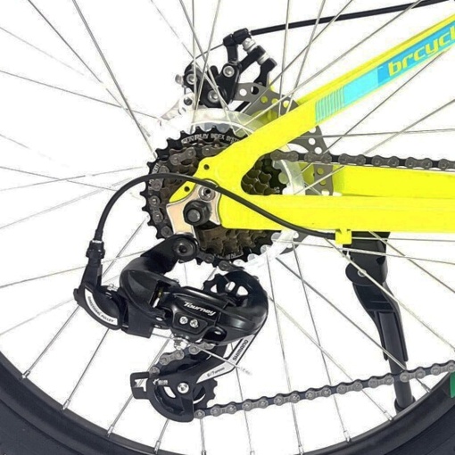 Bicicleta BR Tornado 26", 21 viteze, frane pe disc, cadru din aluminiu 13.5", manete secventiale, galben - Img 5