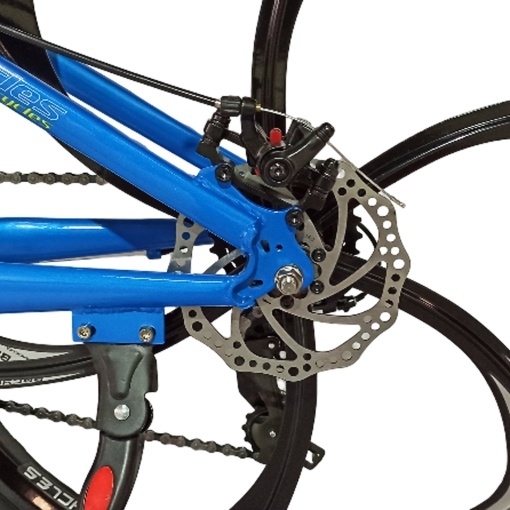 Bicicleta BR Tsunami ProMG 24", cadru otel 13", jante magneziu, manete secventiale, frane disc, 21 viteze, albastru - Img 7