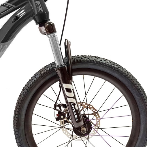 Bicicleta copii BR Tornado 20", cadru aluminiu 12", manete revoshift, frane disc, 7 viteze, negru, varsta 7-10 ani - Img 4