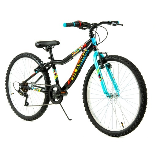 Bicicleta Copii DHS Plasma - 24 Inch, Negru-Roz - Img 3