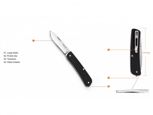Briceag Multifunctional Ruike 4 functii, lama 8.5cm negru - L11-B 3