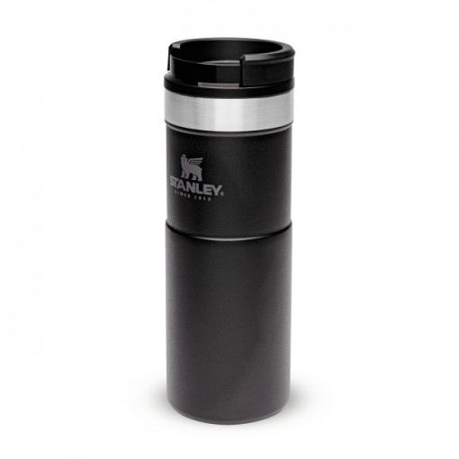 Cana Termoizolanta Stanley The NeverLeak Travel Mug Matte Black Pebble  0.47L - 10-09851-007 2