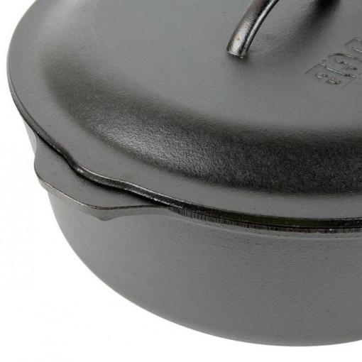 Ceaun din fonta cu capac - cuptor olandez Lodge 33 cm 8,5 litri - L-12DO3 8