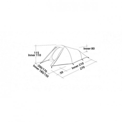 Cort de tip tunel Easy Camp Energy 300, 3 persoane Rustic Green - EC120389 - Img 3