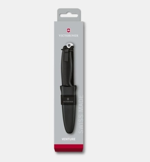 Cutit Outdoor Victorinox Venture, Black, lama full tang 10.5cm 3.0902.3 - Img 3