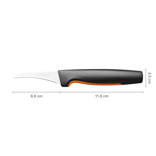 Cutit pentru decojit cu lama curbata Fiskars Functional Form, 7 cm - Img 4