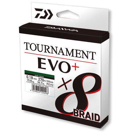 Fir Textil Daiwa Tournament 8xBraid EVO+ Verde Inchis 135m - Img 2