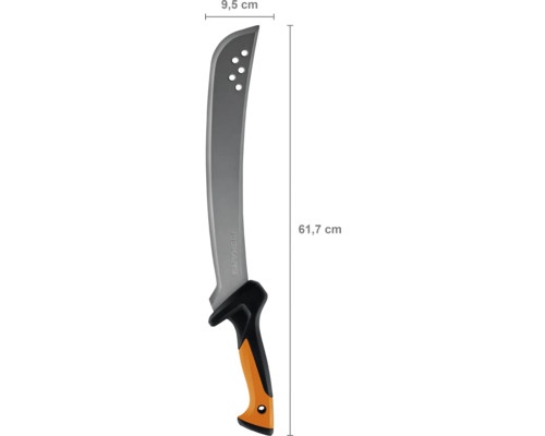 FISKARS Maceta Fiskars Solid, 61.7 cm, negru/portocaliu - 1051235 - Img 4