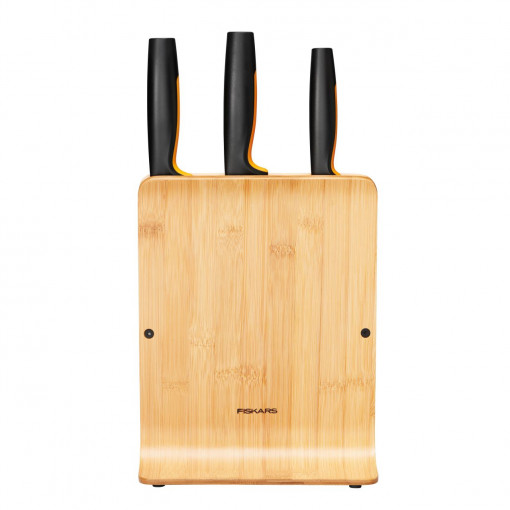 FISKARS Suport din bambus pentru 3 cutite Fiskars Functional Form - 1057553 - Img 5