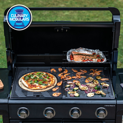 Gratar pe gaz Campingaz seria 4 Premium W, 4 arzatoare, sistem Blue Flame, aprindere electronica - 2185406 - Img 4