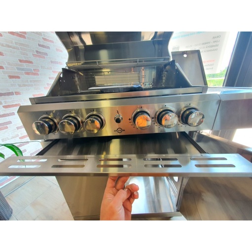 Gratar pe gaz din inox ALL GRILL Allrounder L cu 4.1 arzatoare si arzator ceramic pentru rotisor - 100304 - Img 11