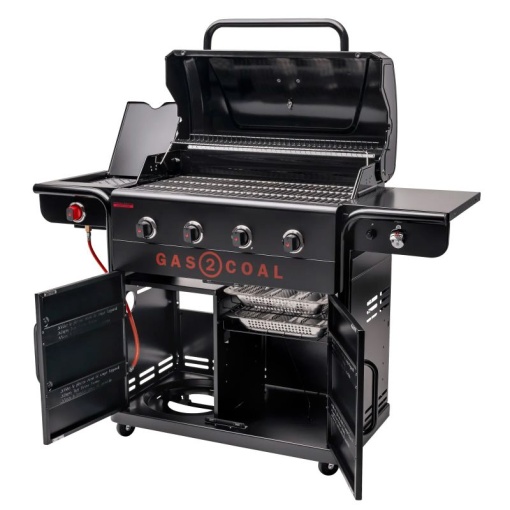 Gratar pe gaz si carbuni hibrid Char-Broil Gas2Coal 2.0 440 Special Edition, plita si sear burner - 140995 - Img 7