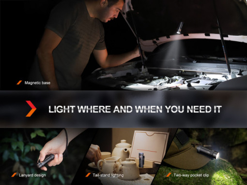 Lanternă EDC 1200 Lumeni 146 metri Fenix E18R V2.0 - ADV-461-001 - Img 8