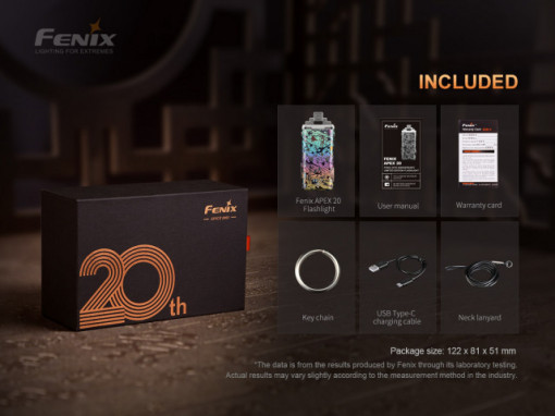 Lanterna Fenix APEX 20 - Lanternă 20th Anniversary - Ediție Limitată - ADV-455-006 6