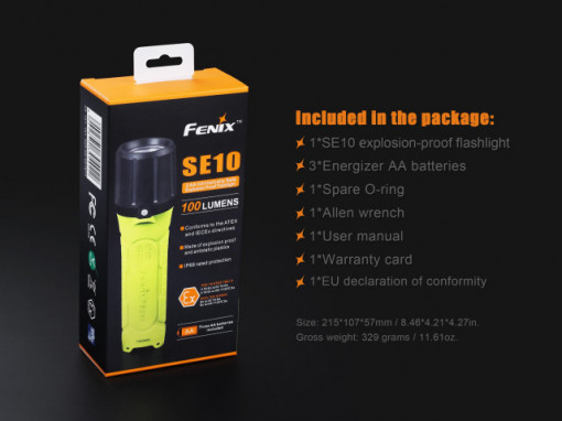 Lanterna Fenix SE10 - Lanterna ATEX - 100 lumeni 160 metri 8