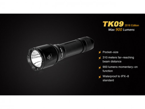 Lanterna Fenix TK09 - Editie 2016 - 900 lumeni 310 metri caracteristici