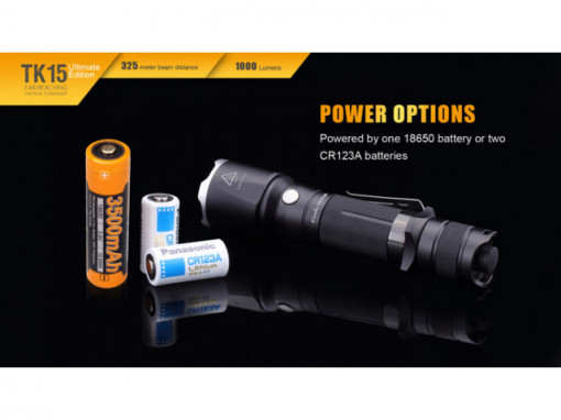 Lanterna Fenix TK15UE 1000 lumeni 325 metri baterii