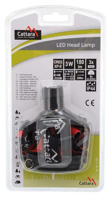 Lanterna frontala LED 180lm Zoom Cattara TT13122 - Img 6