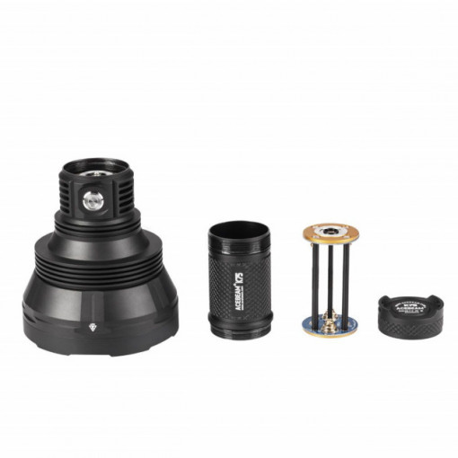 Lanterna profesionala Acebeam K75, 6300 lumeni, 2500 m desfacuta