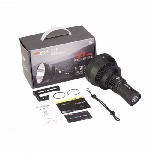 Lanterna profesionala Acebeam K75, 6300 lumeni, 2500 m pachet