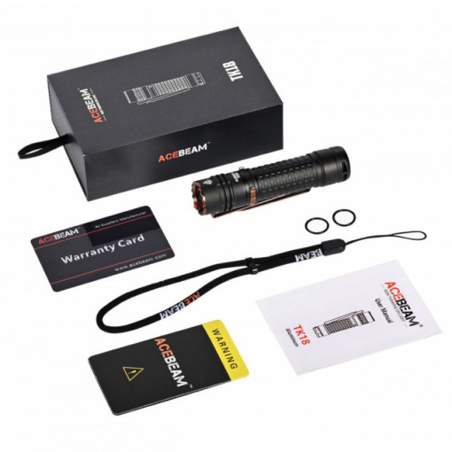 Lanterna profesionala Acebeam TK18 Aluminiu, 3000 lumeni, 156 m 3