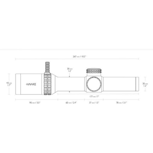 Luneta de Arma pentru Vanatoare Hawke Vantage HD 30 1-8X24 L4A/IR/30MM - Img 3