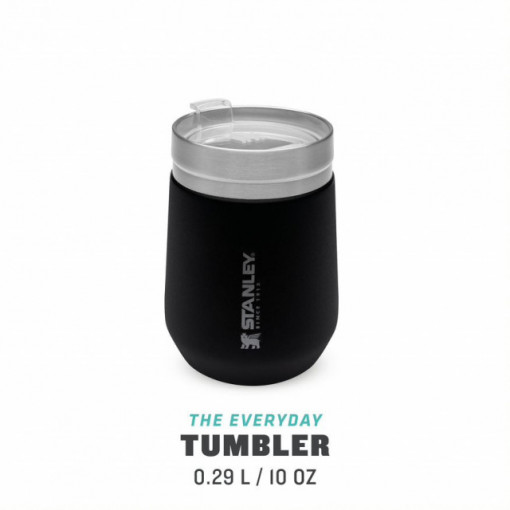 Pahar Termoizolant Stanley GO The Everyday Tumbler Matte Black Pebble 0.29 Litri - 10-10292-002