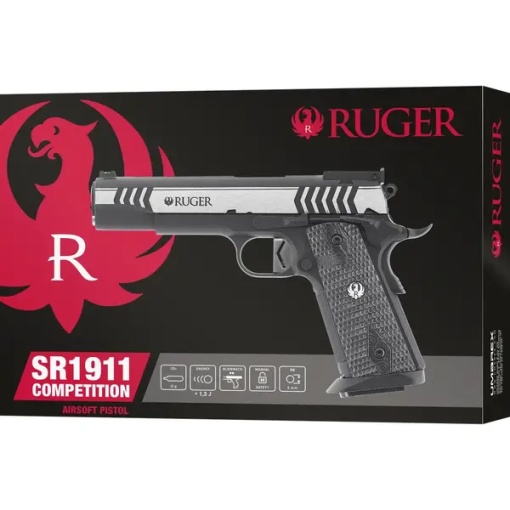 Pistol Airsoft Co2 Umarex Ruger SR1911 Competition SLV-BLK 6MM 24B - VU.2.6566 - Img 9