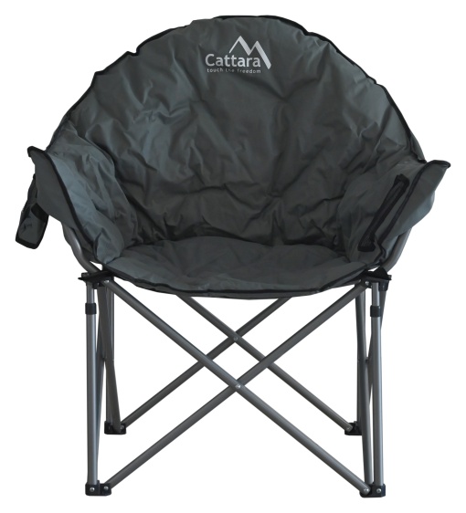 Scaun pliabil camping Cattara Lisboa, 80 x 95 x 62cm, suparta 120kg, antracit - TT13473 - Img 2