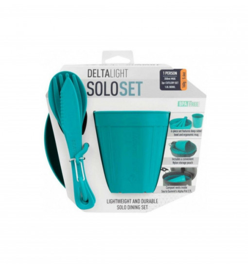 Set vase camping Sea To Summit DeltaLight Camp Set 1.1 - cana, bol si tacamuri Pacific Blue - OUTMA.ADLTSOLOSETPB