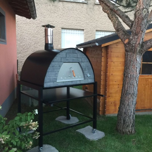 Stand metalic mobil pentru cuptor traditional pentru pizza pe lemne Maximus Prime 108 x 100 x 98 cm - MAXIMUSPRIMESTAND - Img 4