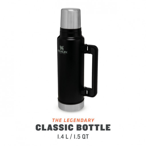 Termos The Legendary Classic Bottle Large Matte Black Pebble 1.4 l - 10-08265-002