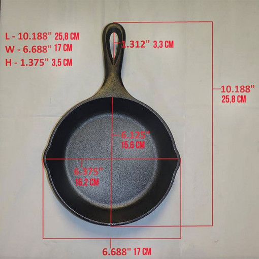 Tigaie adanca rotunda din fonta cu maner Lodge 16,5 cm - L-3SK3 3