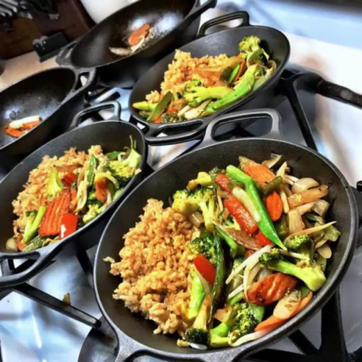 Tigaie Wok din fonta Lodge 35 cm-  L-P14W3 6