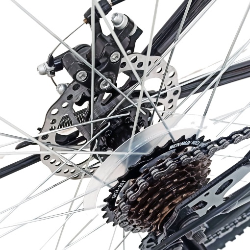 Bicicleta BR TARGET Carrier 29", 21 viteze, frane pe disc, cadru otel 17", manete secventiale, negru/argintiu - Img 6