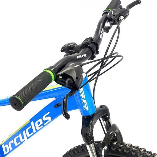 Bicicleta BR Tornado 24", 21 viteze, frane pe disc, cadru din aluminiu 13", manete secventiale, albastru - Img 5