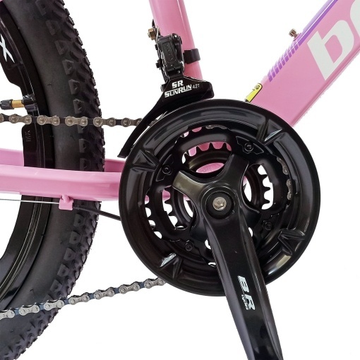 Bicicleta BR Tornado 26", 21 viteze, frane pe disc, cadru din aluminiu 13.5", manete secventiale, roz - Img 11